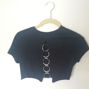 Crop cutout tee